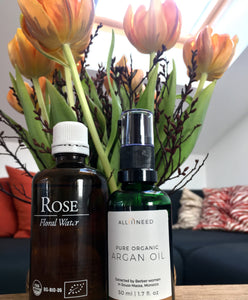 Mix Argan Oil with Rose Floral Water for Maximum Moisturising Effect